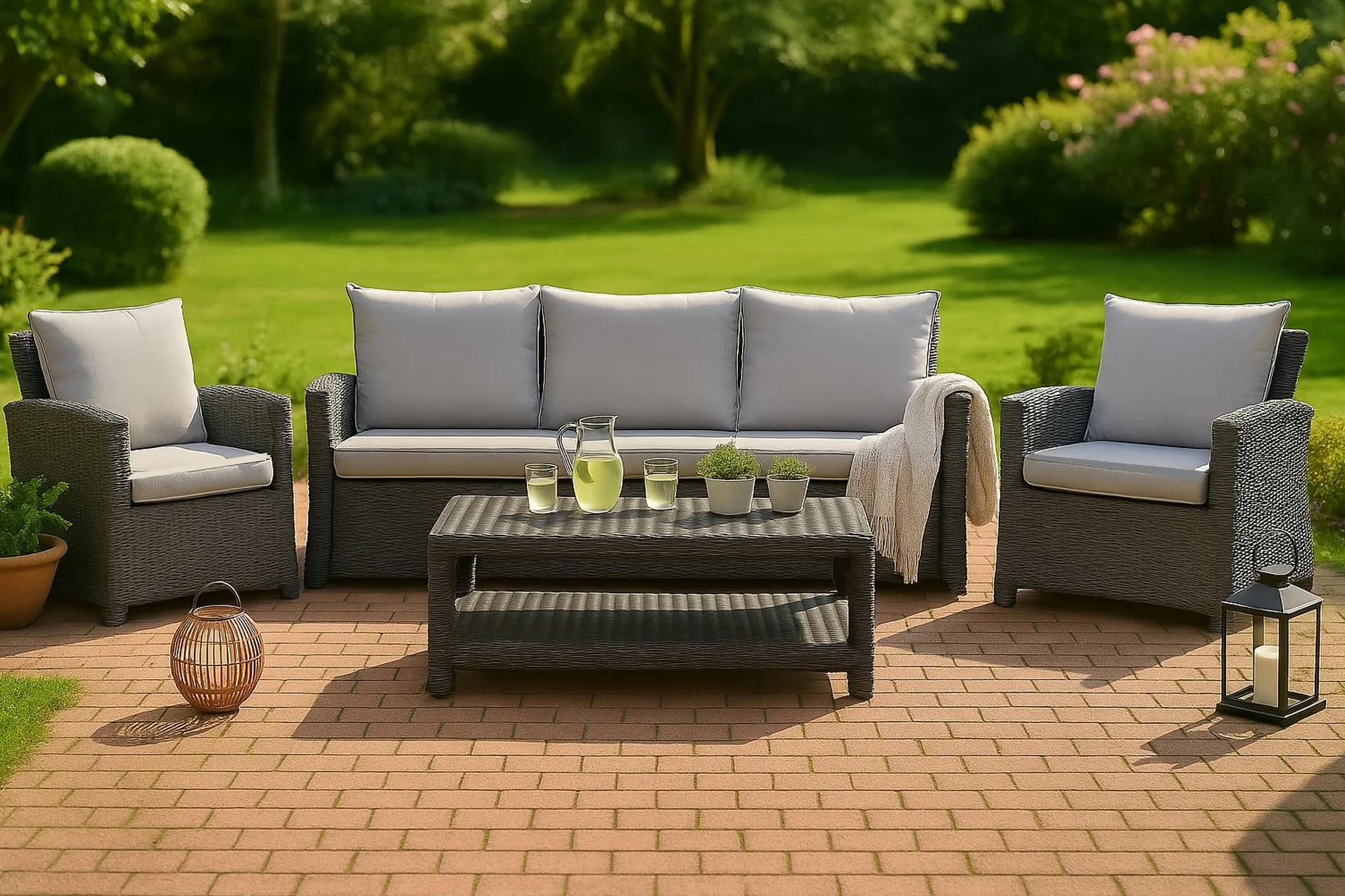 Bankauflage - Outdoor sitzkissen für Gartenbank für polyrattan- Polster Auflage Outdoor - Bankpolster Auflage für Hollywoodschaukel Rattan Sitzbank (Hellgrau, 140x60x50cm)