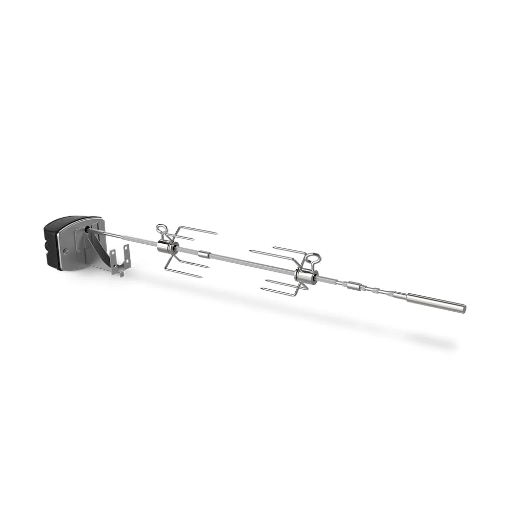 Weber Drehspieß für Spirit und Searwood - leistungsstarker Motor für gleichmäßiges Grillen von Hähnchen und Braten – Silber (3400261)
