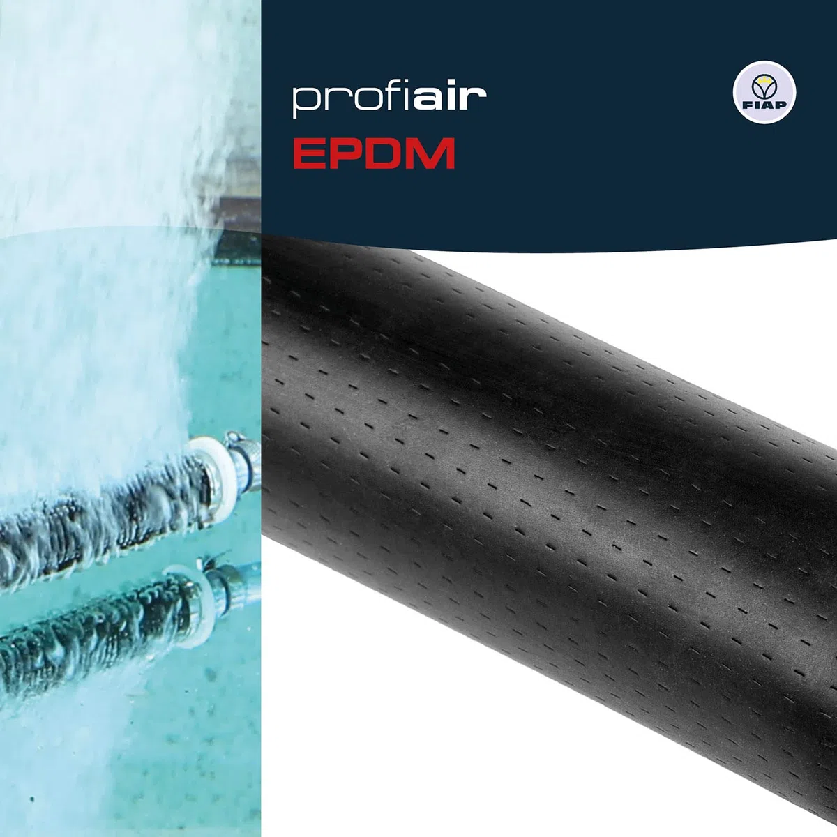 FIAP profiair EPDM 1.000 - Luftausströmer - Teichbelüftung - Material EPDM - Wasserbelüftung - Membranausströmer - Ausströmerlänge: 1.000 mm - Anschluss 18 mm - Fischzucht