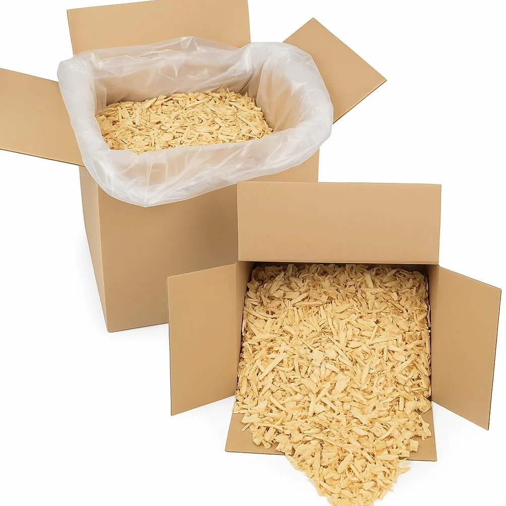 karton-billiger Hackschnitzel 400 Liter Holzhackschnitzel Mulch für den Garten Einstreu, Hochbeete, Streu, Holzschnitzel