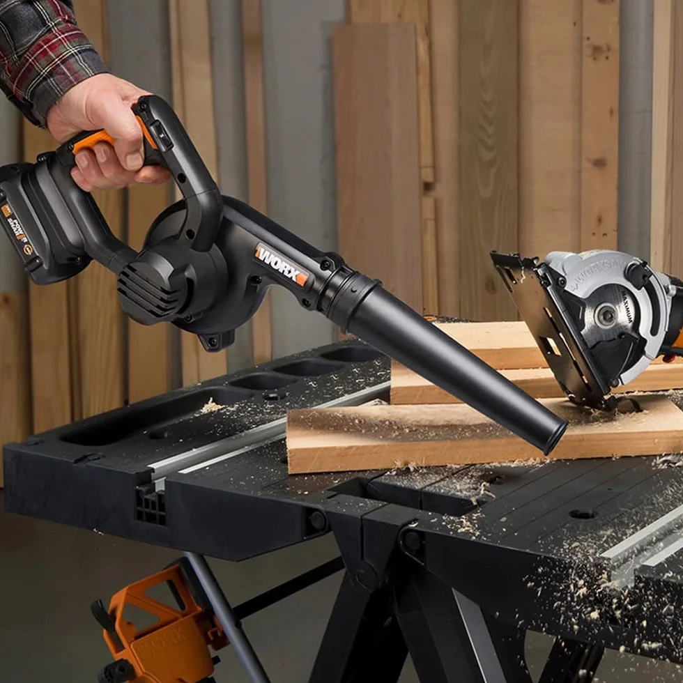 WORX WX094.9 Akku Werkstatt-Gebläse - 20V Max Laubbläser - 20V Powershare-Akkus kompatibel - ohne Akku & Ladegerät
