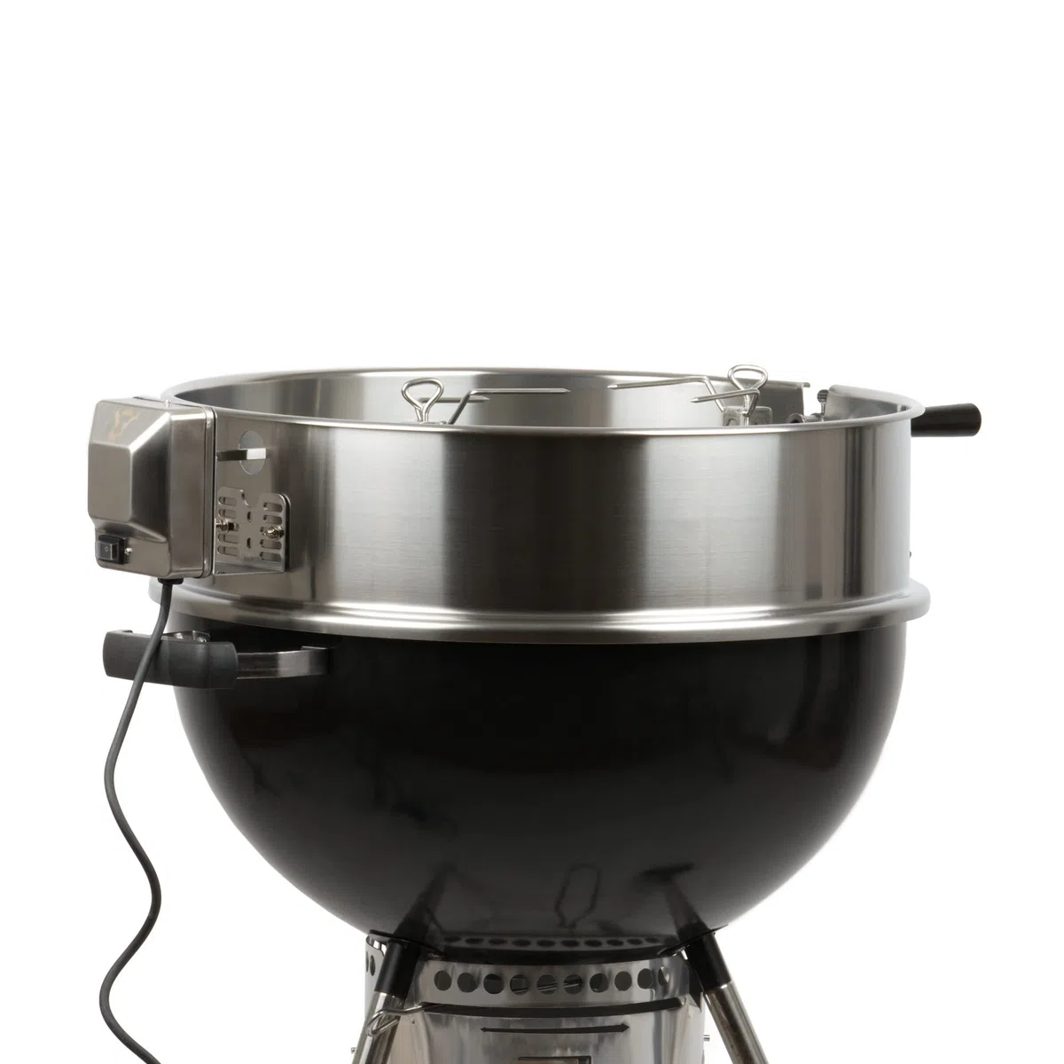 BBQ-Toro Edelstahl Grillspieß Set für 57 cm Kugelgrill | Rotisserie, Drehspieß für Holzkohle Grill | Drehspieß mit Grillmotor | Rotisserie | elektrischer universal Grillspiess