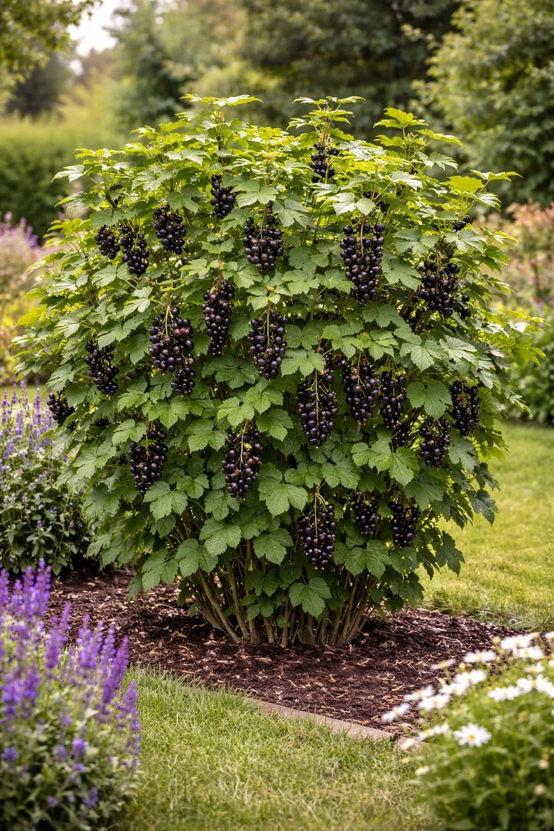 Schwarze Johannisbeere Ben Nevis 50–60 cm – Ribes nigrum, großfrüchtig, winterhart & ertragreich, aromatische Vitamin-C-Beeren, ideal für Garten & Kübel