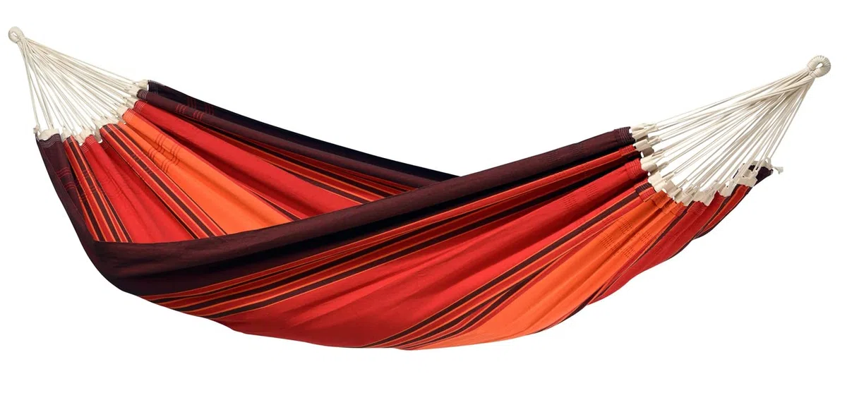 AMAZONAS XXL Komfort Hängematte Paradiso Terracotta handgefertigt in Brasilien 250cm x 175cm bis 200kg in Lavafarben