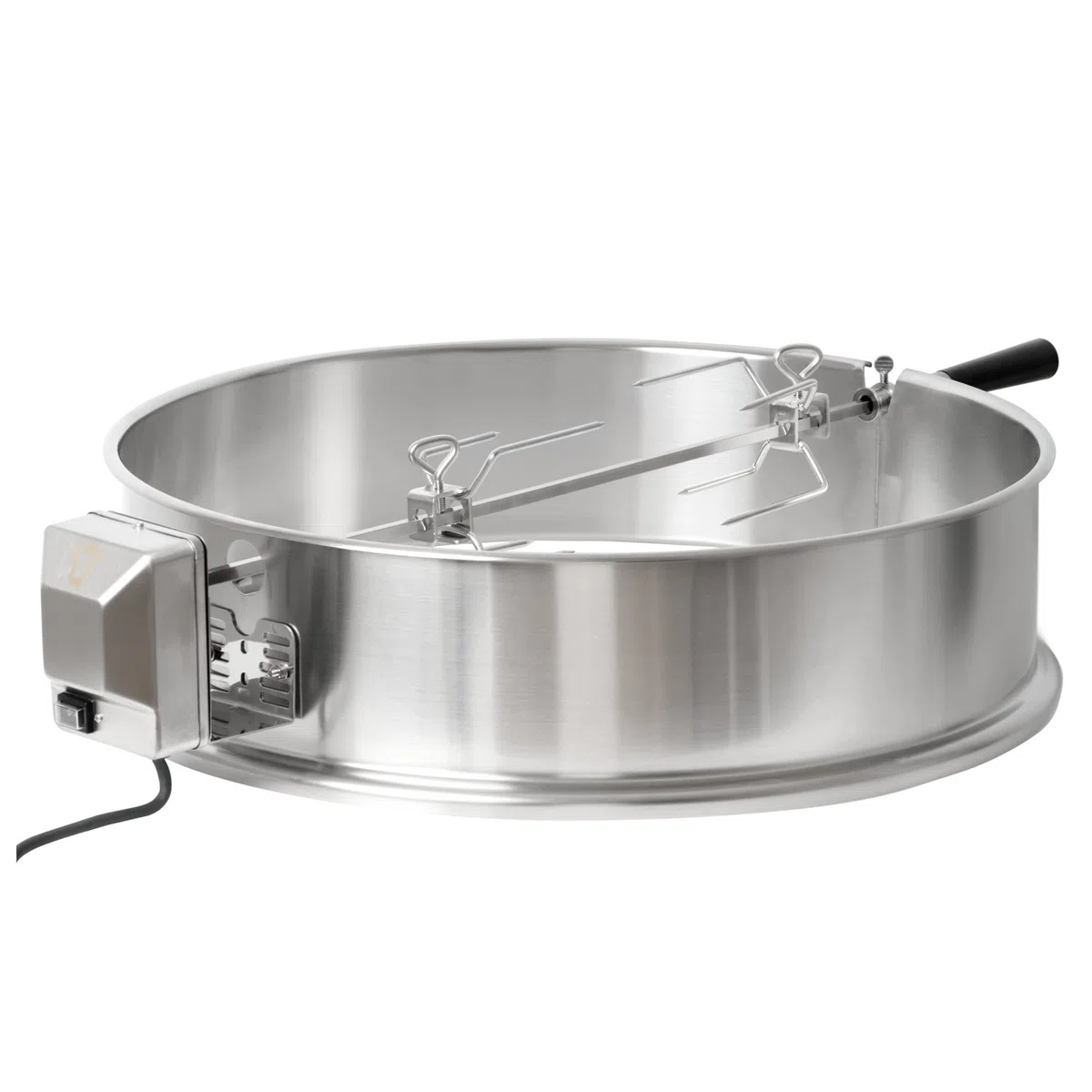 BBQ-Toro Edelstahl Grillspieß Set für 57 cm Kugelgrill | Rotisserie, Drehspieß für Holzkohle Grill | Drehspieß mit Grillmotor | Rotisserie | elektrischer universal Grillspiess