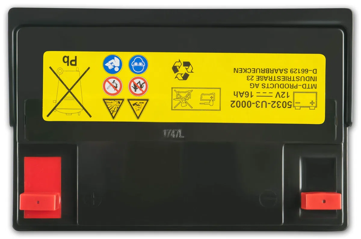 ARNOLD AGM Starterbatterie 12V 16Ah, 280 CCA für Rasentraktoren 5032-U3-0002, 12 V, schwarz