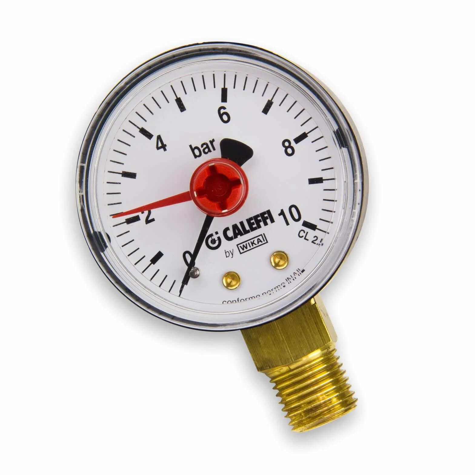 Caleffi Wasserdruckminderer 1/2 Zoll DN15 Druckminderer für Wasser mit Austauschbarer Kartusche und Manometer, Druckminderungsventil, Druckregler 535041, mehrfarbig