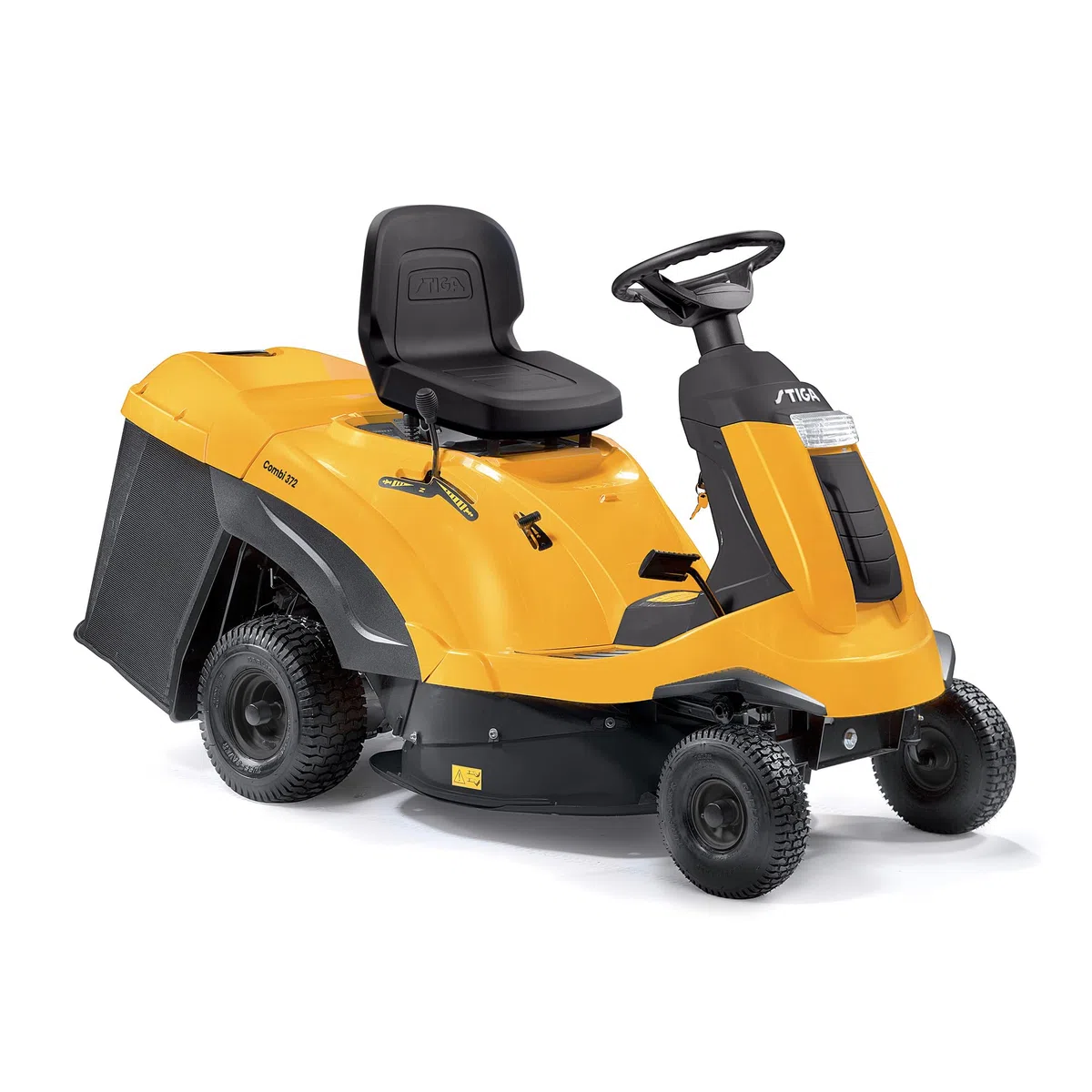 STIGA Combi 372 Aufsitzmäher, 414 cc, 72 cm, 170 L – Hydrostatisches Getriebe, Mulchfunktion – Rasenflächen bis 2.500 m²