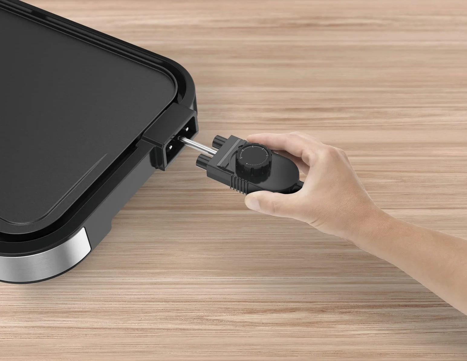 Tefal CB631D Giant Plancha Grill 12 Personen, XXL-Grillfläche, Antihaftbeschichtung, regelbarer Thermostat, ölfrei, gesundes Kochen, leicht zu reinigen, 2300 W, Edelstahl