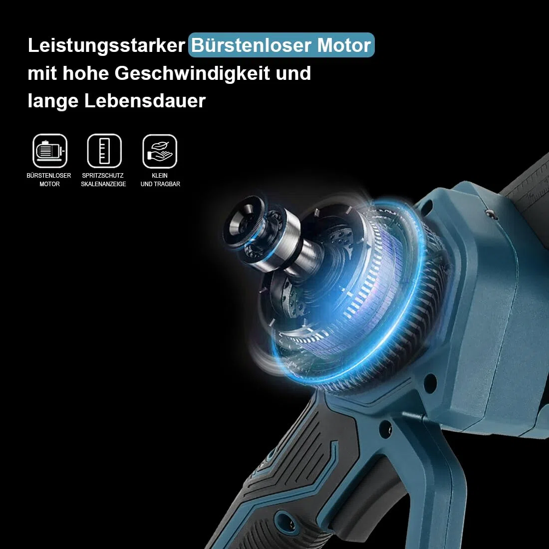 6 zoll Mini Kettensäge Kompatibel mit Bosch 18V Batterie Bürstenlose Elektro Säge zum Schneiden von Baumbeschneidung Holzschneiden Gartenarbeit (ohne Akku)