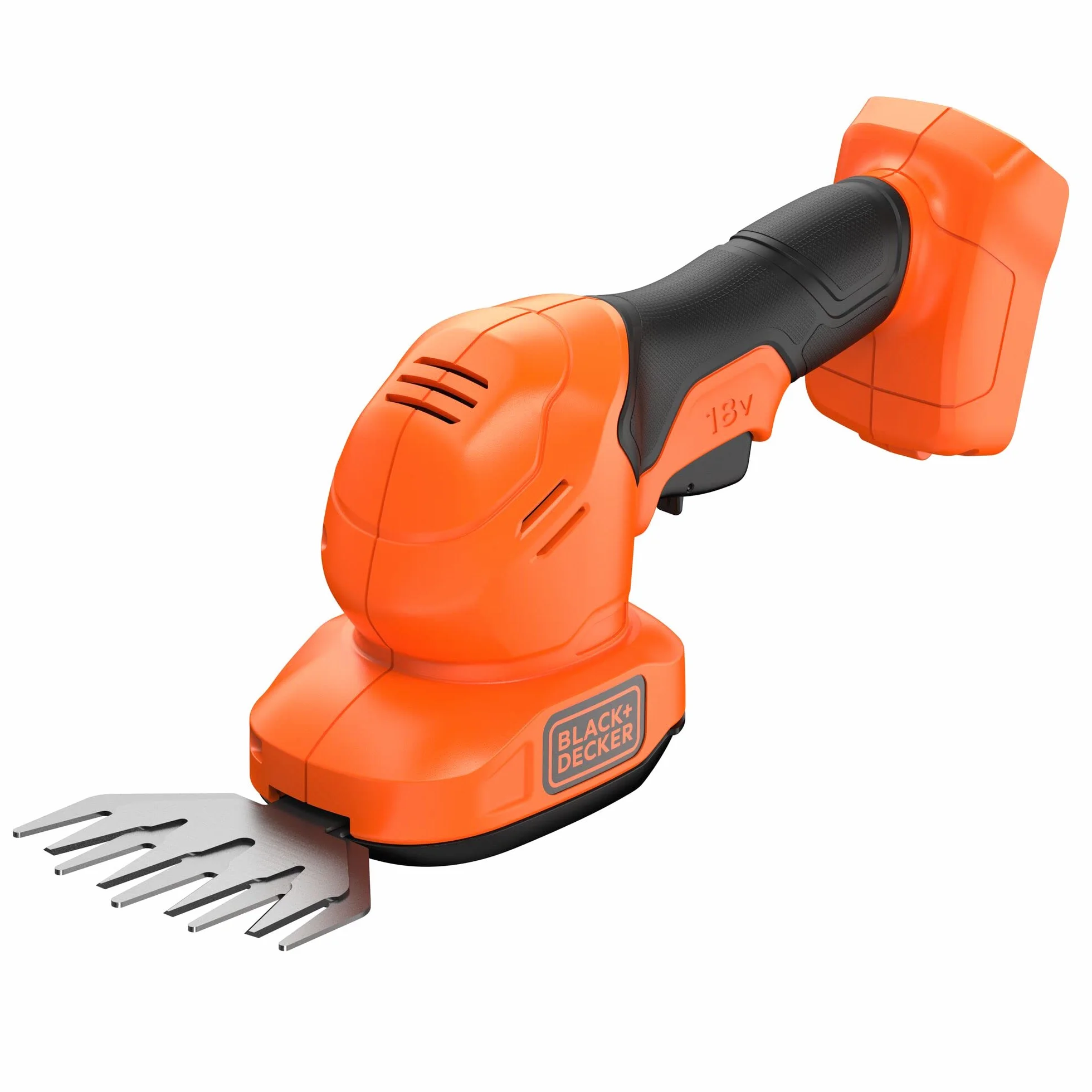 BLACK+DECKER Grasschere und Strauchscheren Akku Set (18V, 2in1 Kombigerät, werkzeugloser Messerwechsel, Laufzeit ca. 60min, inkl. Strauchscherenmesser, Grasscherenmesser) BCSS18B