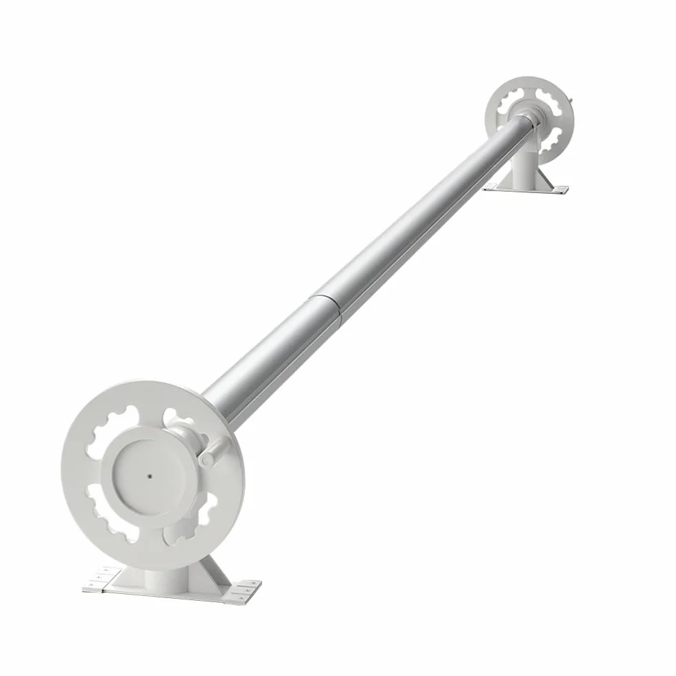 Oskar OK-Living Poolaufroller, Silber, mit Aluminium-Teleskoprohr, Länge verstellbar für Poolabdeckungen