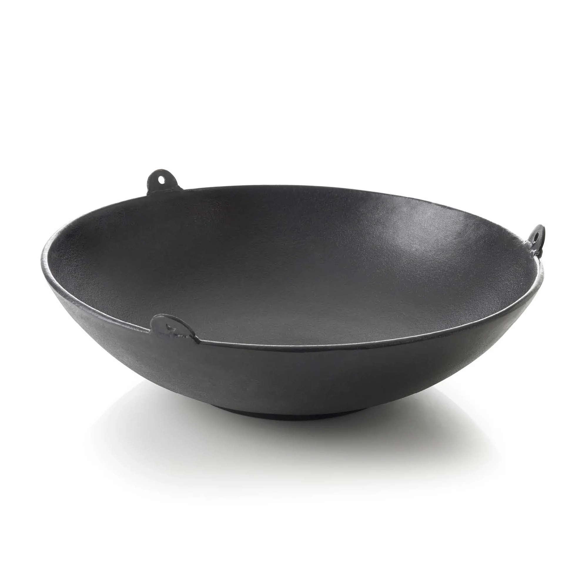 Barbecook Junko Gusseisen Wok zum Befestigen am Schwenkgrill, schwarz, rund, 37 cm