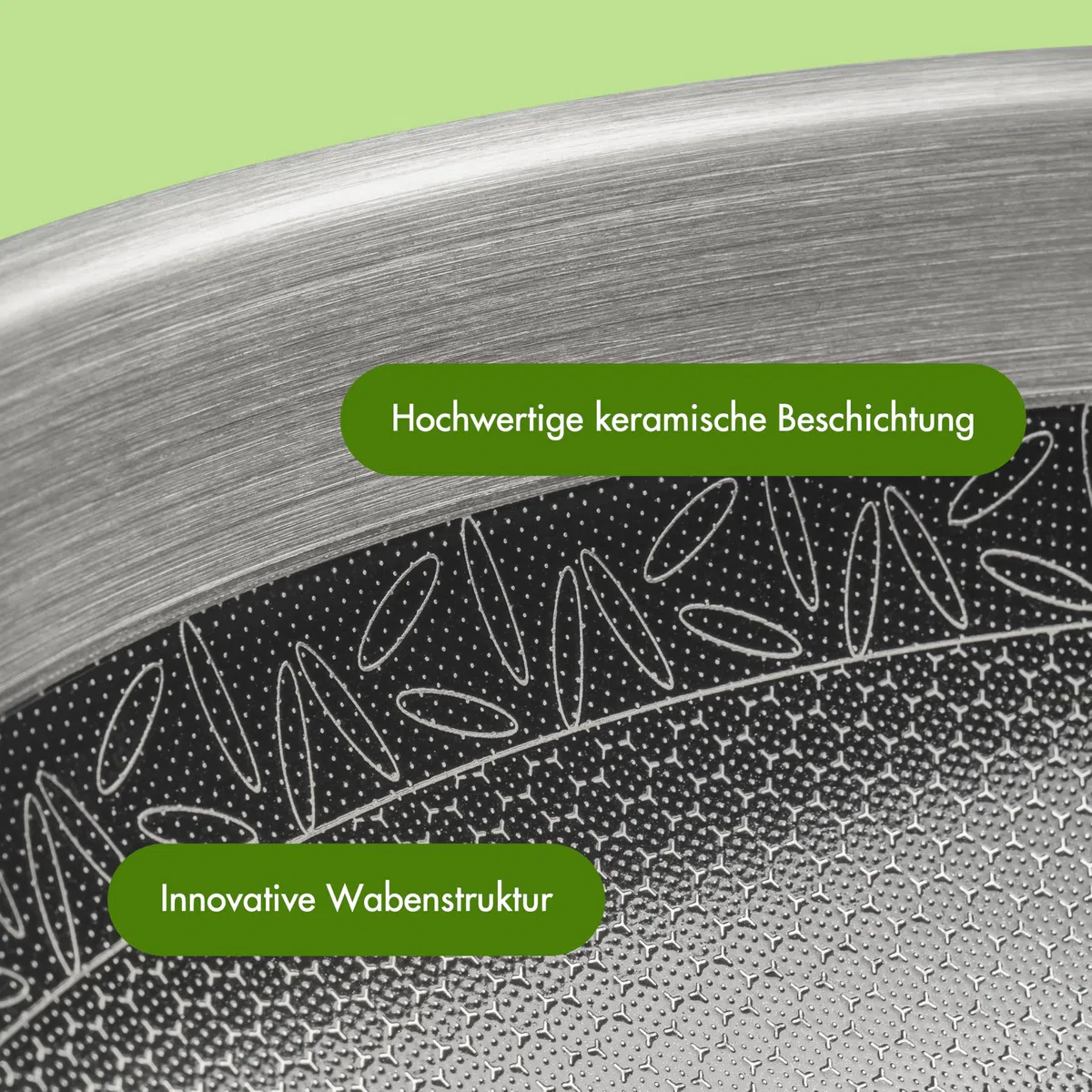 Reishunger Premium Edelstahl Wok – 28 cm Durchmesser – mit keramischer Antihaft-Beschichtung – Frei von PFAS, PFOA und PTFE – Für alle Herdtypen & den Backofen geeignet