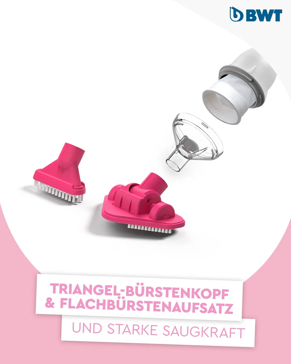 BWT Poolsauger BC02 (mit Standard-Poolstange) | Effektive Reinigung von freistehenden Pools und Pools bis 10 m³ | Kabelloser Betrieb mit maximaler Bewegungsfreiheit | Hohe Saugleistung