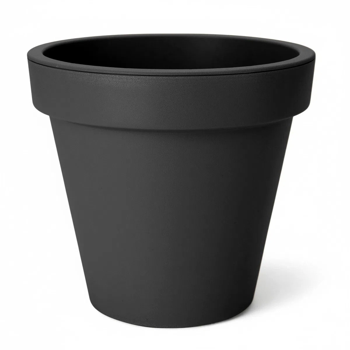 Spetebo Kunststoff Pflanzkübel XXL groß - 58 cm/anthrazit - Blumenkübel rund für Außen und Innen - Garten Pflanztopf Blumentopf Pflanzgefäß Übertopf