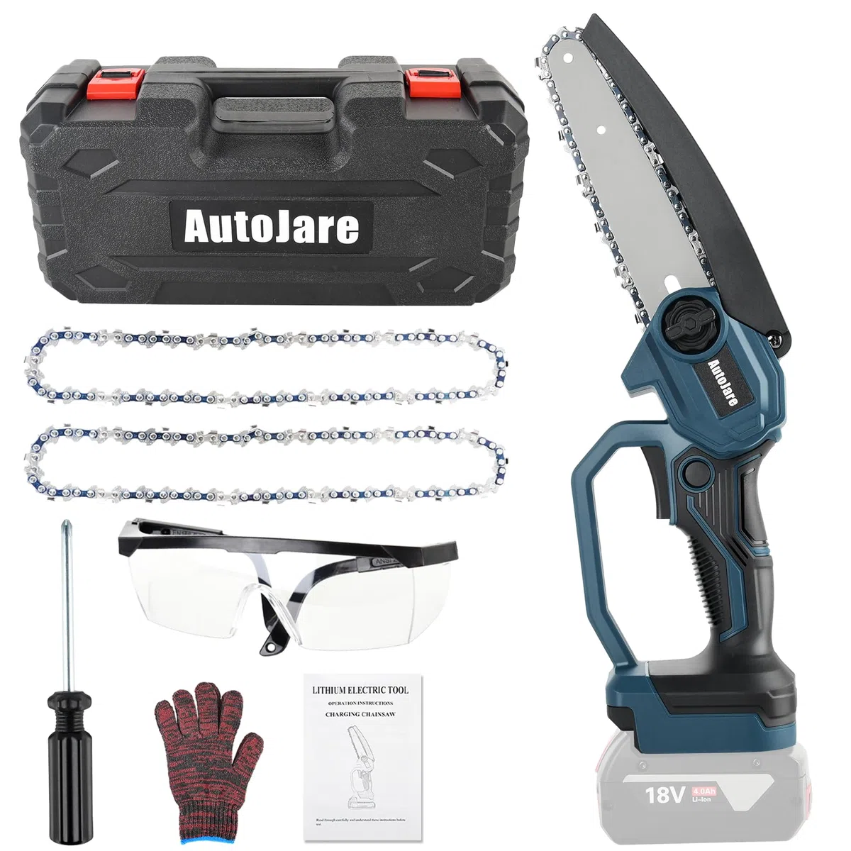 6 zoll Mini Kettensäge Kompatibel mit Bosch 18V Batterie Bürstenlose Elektro Säge zum Schneiden von Baumbeschneidung Holzschneiden Gartenarbeit (ohne Akku)