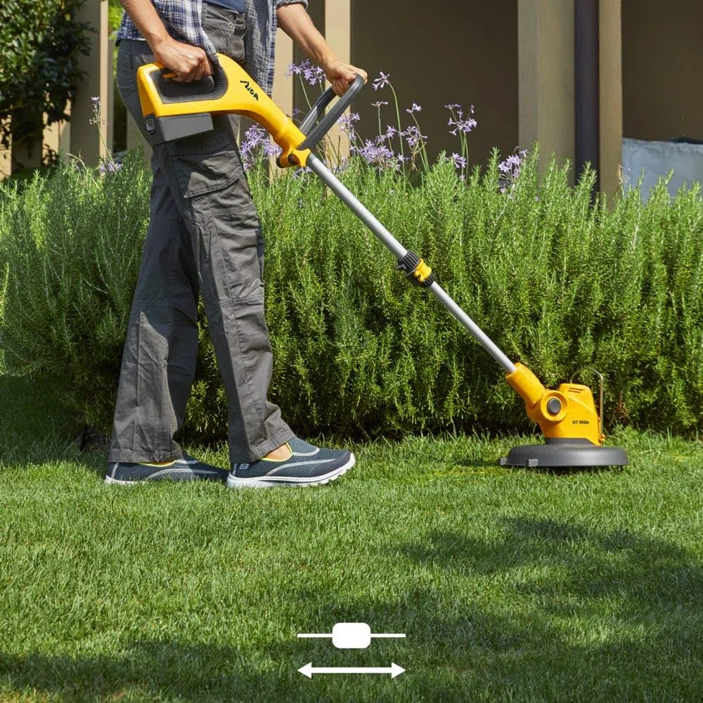 STIGA GT 100e Akku-Rasentrimmer, 20 V, 25 cm – Automatischer Vorschub, Teleskopstiel – Kabelloses Trimmen und Kantenschneiden