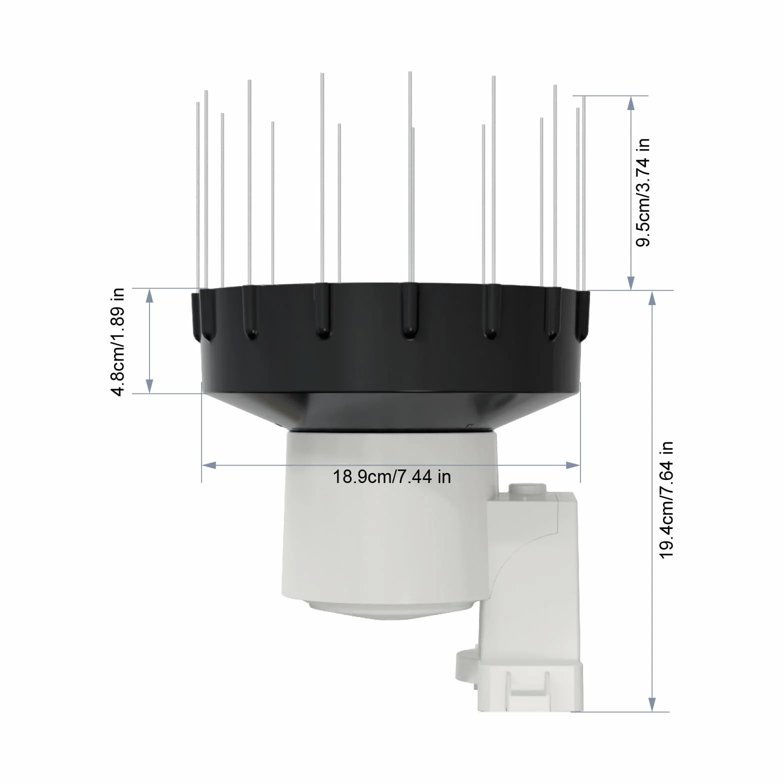 ECOWITT WH40H Regensensor, selbstentleerender Niederschlagssammler, kabelloser Regenmesser, Regenmesser für draußen, der den Niederschlag aufzeichnet+Vogelstachel, kann nicht allein verwendet werden