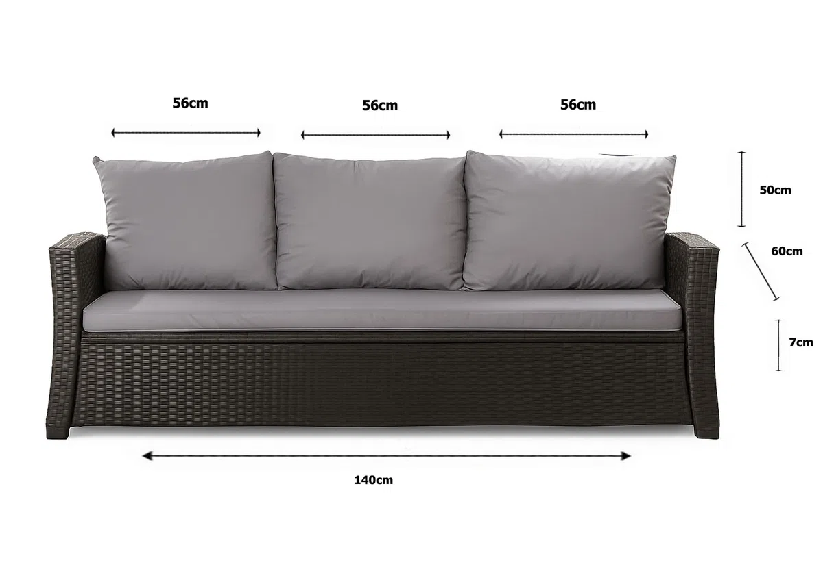 Bankauflage - Outdoor sitzkissen für Gartenbank für polyrattan- Polster Auflage Outdoor - Bankpolster Auflage für Hollywoodschaukel Rattan Sitzbank (Hellgrau, 140x60x50cm)