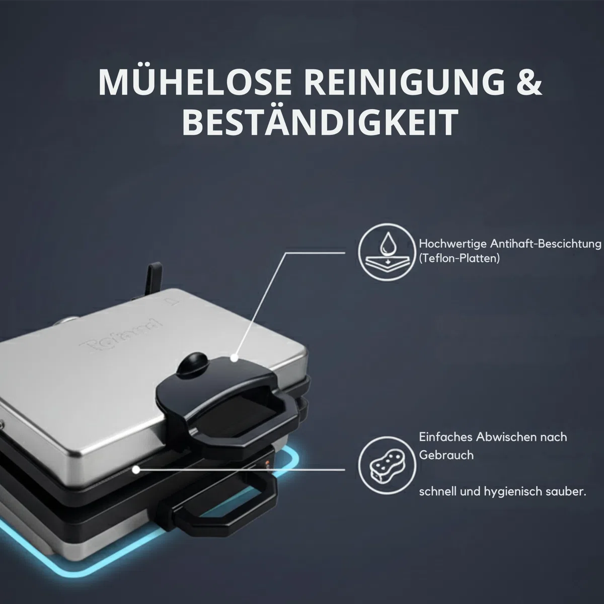 Multigrill, 2000W Elektro-Kontaktgrill, Schwarz, 340x220mm Grillplatten, 5-Stufen Temperaturregelung, für Lahmacun, Fleisch, Toast und Gemüse (1, Teflon)