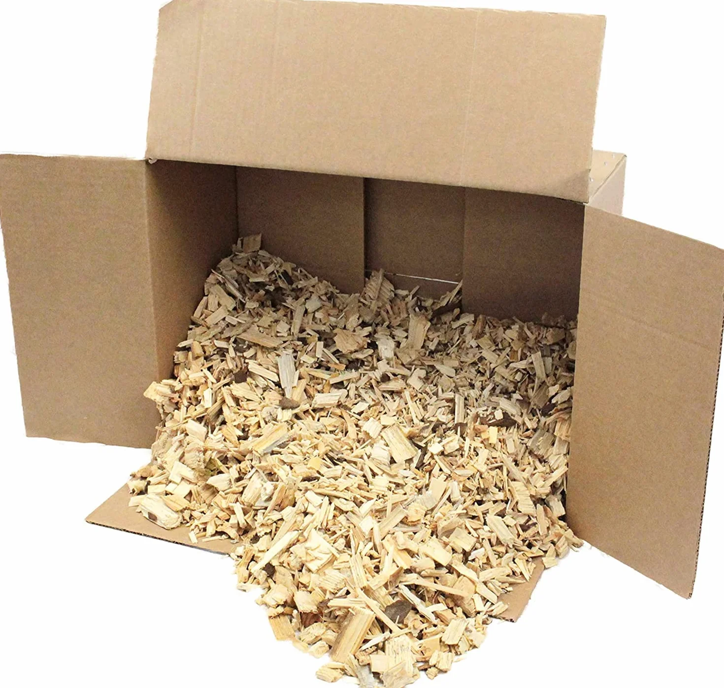 karton-billiger Hackschnitzel 400 Liter Holzhackschnitzel Mulch für den Garten Einstreu, Hochbeete, Streu, Holzschnitzel