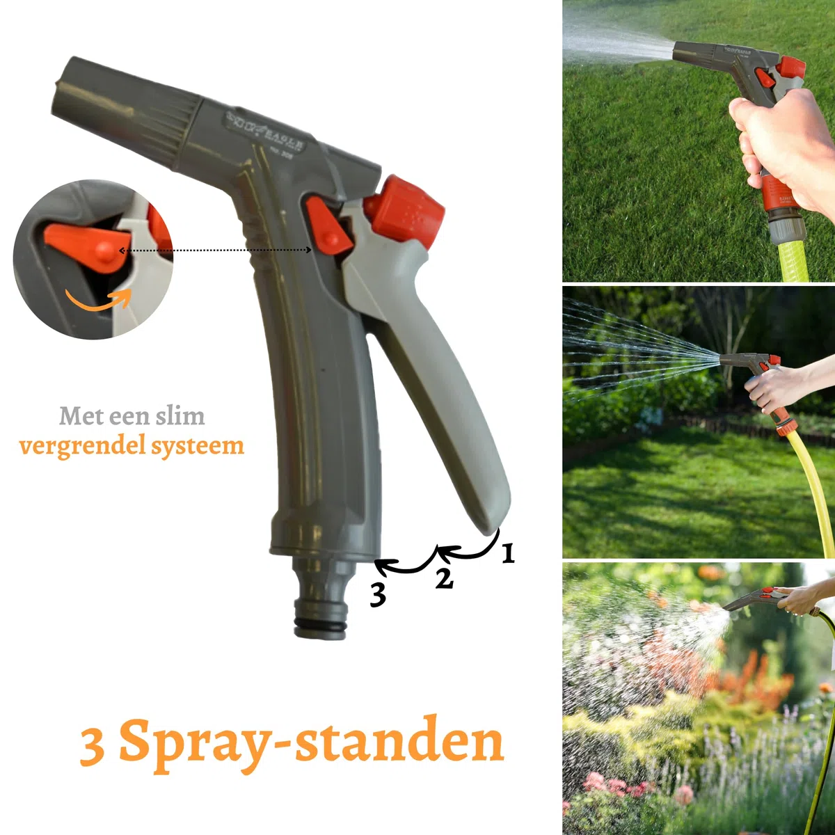 Schlauchwagen mit 30m Gartenschlauch – Eagle Garden – Systemteilen und Spritze