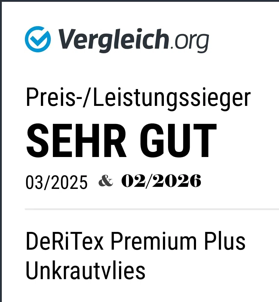 200g/m² Premium-Plus Unkrautvlies 25m² (1m x 25m)