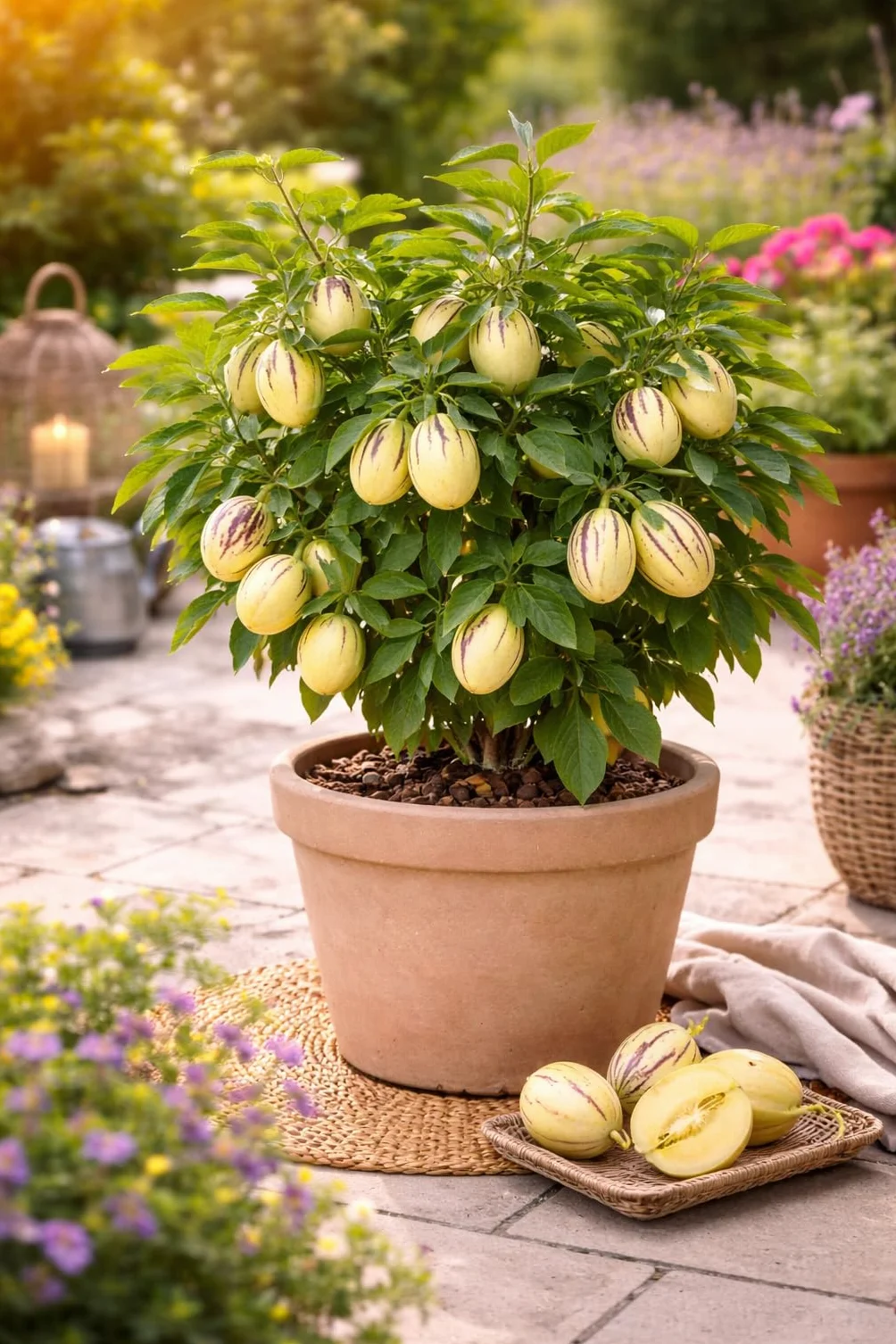 Solanum Pepino Gold 20-40 cm – Süße & Aromatische Melonenbirne | Exotische Fruchtpflanze für Garten & Balkon