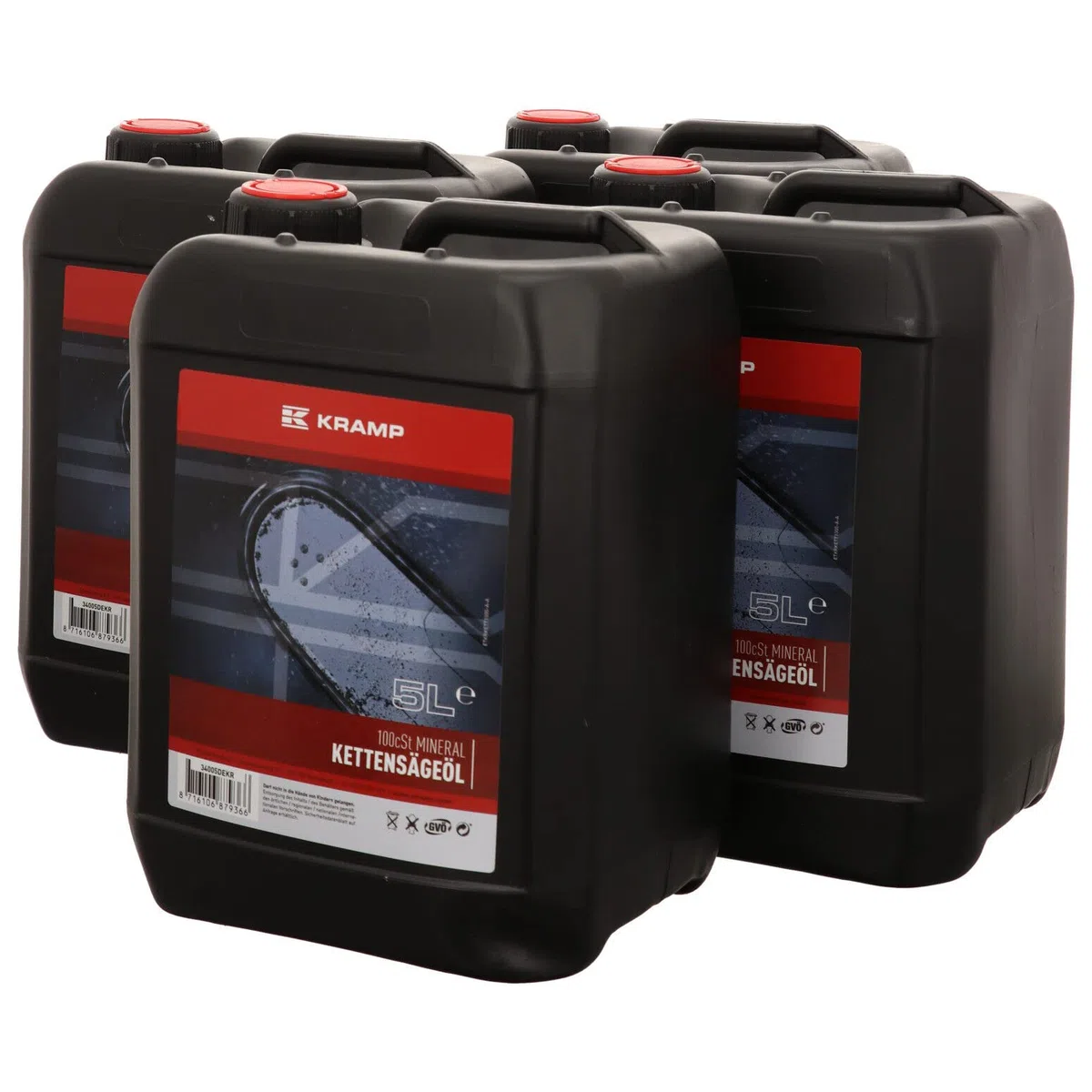 4 x 5 Liter KRAMP Mineralisches Hochleistungs Kettenöl Sägekettenhaftöl auf Mineralölbasis