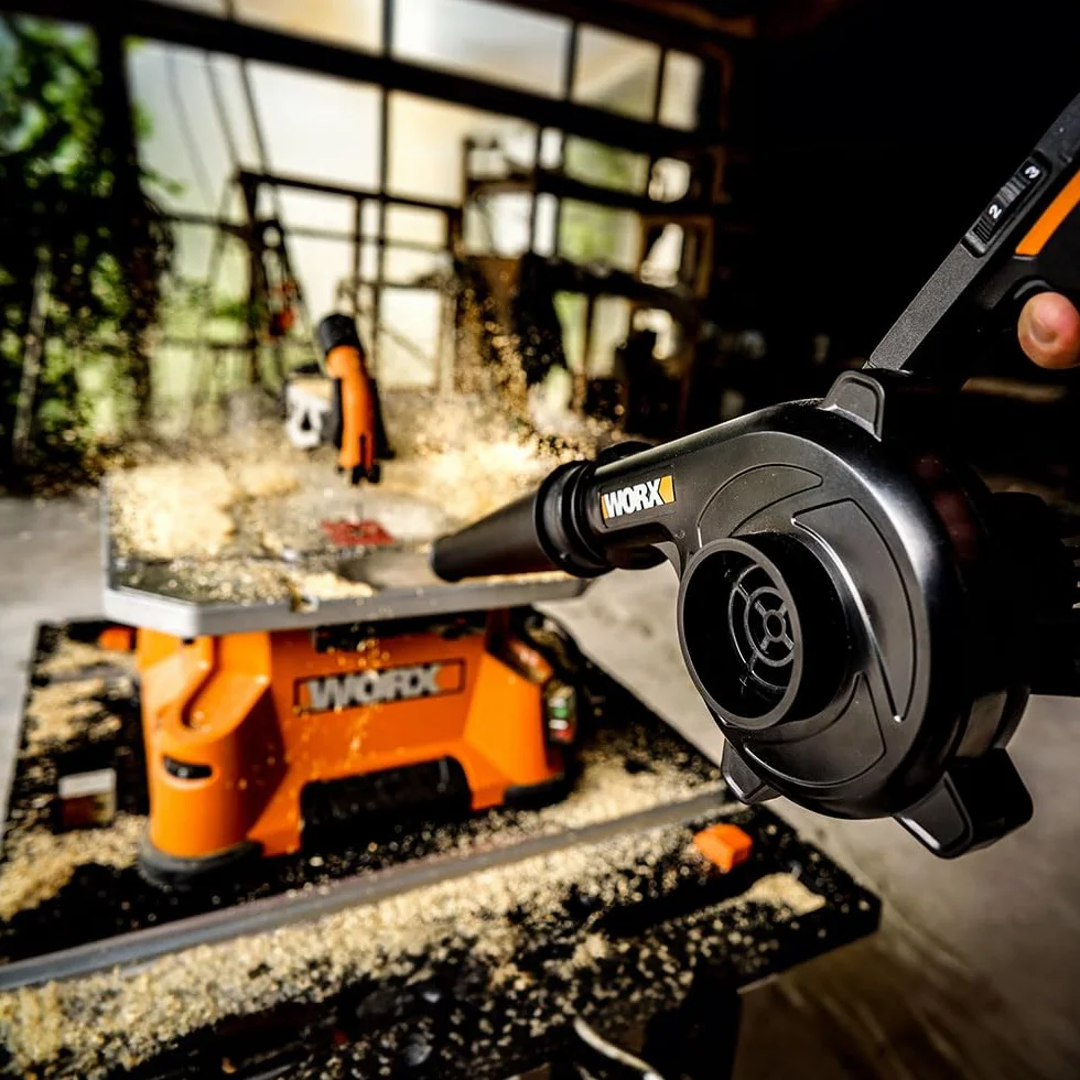 WORX WX094.9 Akku Werkstatt-Gebläse - 20V Max Laubbläser - 20V Powershare-Akkus kompatibel - ohne Akku & Ladegerät