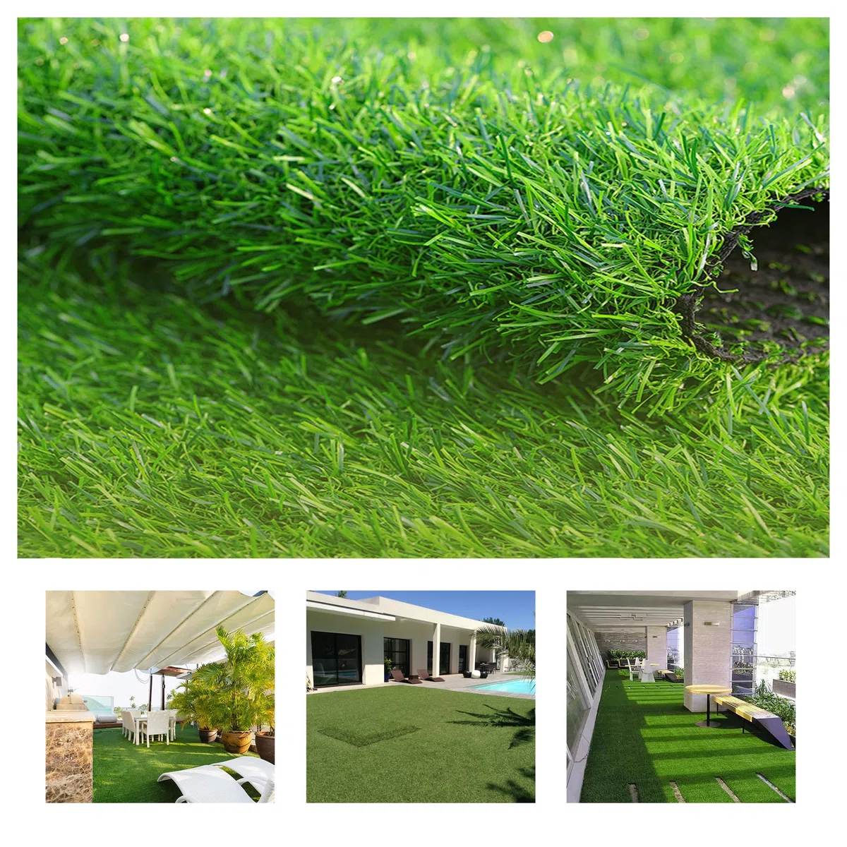 bimiti Kunstrasenteppich 2x3m, Kunstrasen 30 mm Höhe, Rasenteppich Meterware Grasteppich Outdoor Teppich Wetterfest Rollrasen Grasmatte für Balkon, Terrasse, Garten, Grün