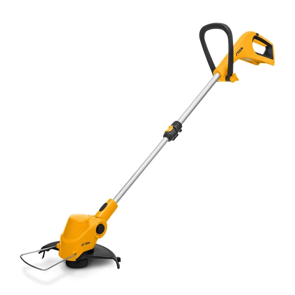 STIGA GT 100e Akku-Rasentrimmer, 20 V, 25 cm – Automatischer Vorschub, Teleskopstiel – Kabelloses Trimmen und Kantenschneiden