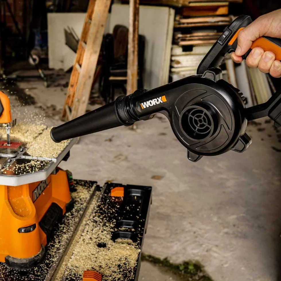 WORX WX094.9 Akku Werkstatt-Gebläse - 20V Max Laubbläser - 20V Powershare-Akkus kompatibel - ohne Akku & Ladegerät
