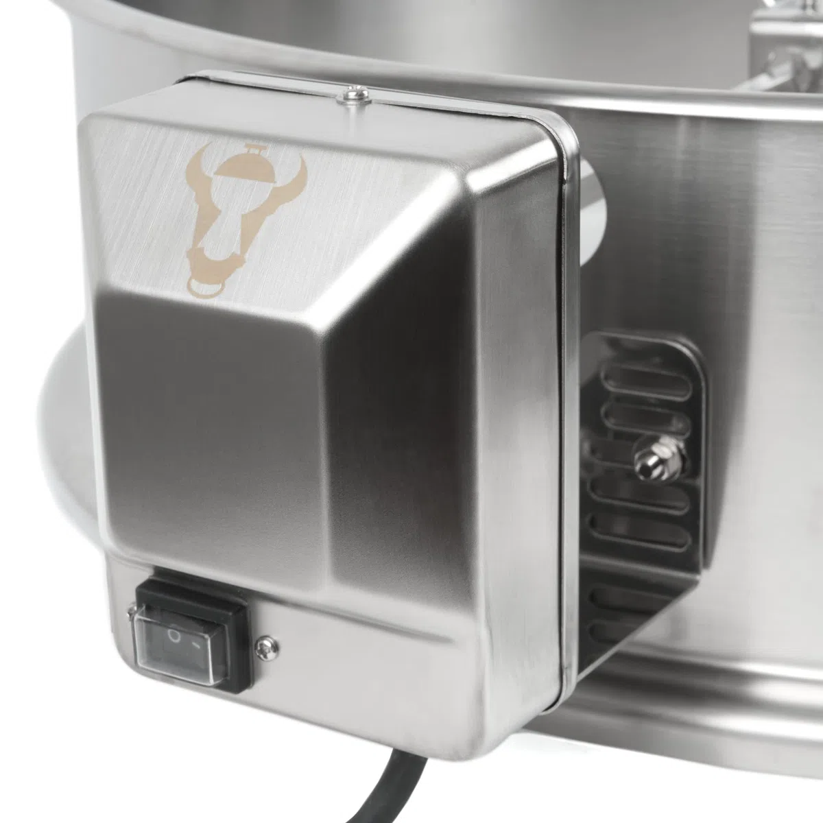 BBQ-Toro Edelstahl Grillspieß Set für 57 cm Kugelgrill | Rotisserie, Drehspieß für Holzkohle Grill | Drehspieß mit Grillmotor | Rotisserie | elektrischer universal Grillspiess