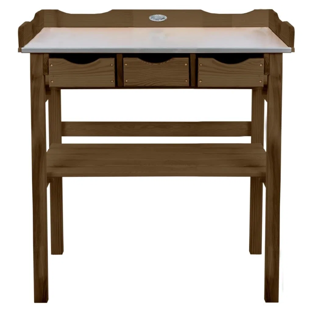 Esschert Design Pflanztisch Schubladen Braun Gartenarbeitstisch Blumentisch