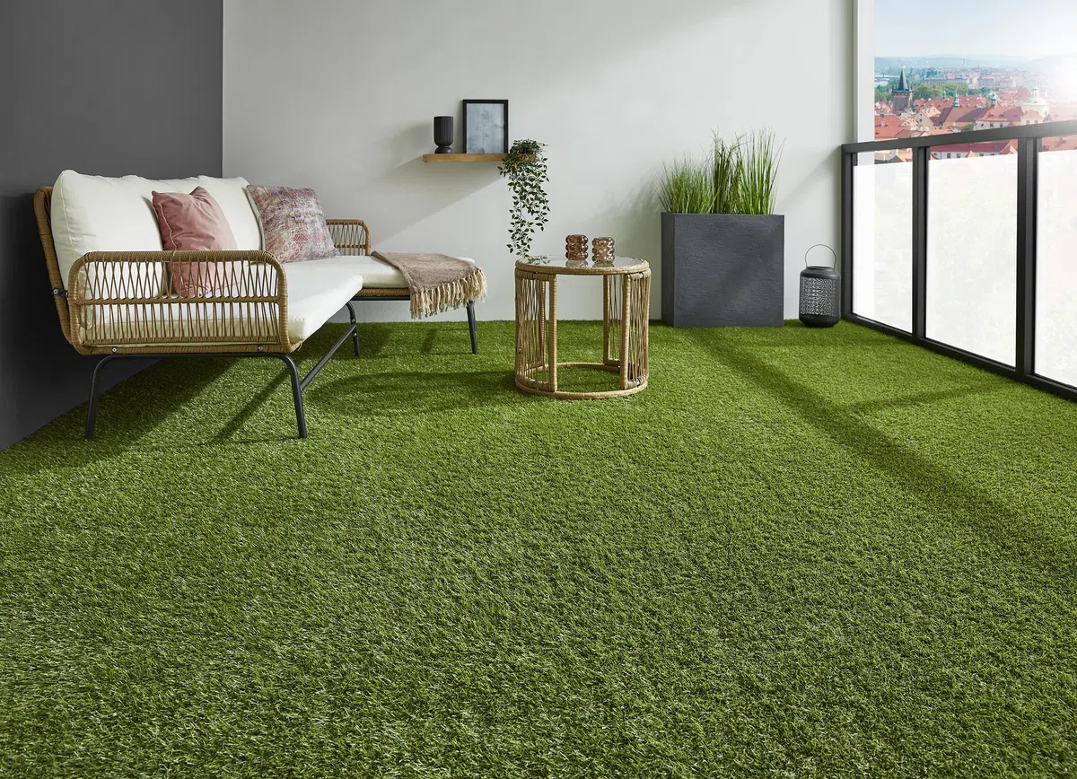 andiamo Premium Kunstrasen Koh Samui – 30 mm Rasenteppich, UV-beständig & wetterfest, natürlich wirkender Outdoor-Kunstrasen mit Drainage für Garten, Balkon & Terrasse, 200 x 300 cm