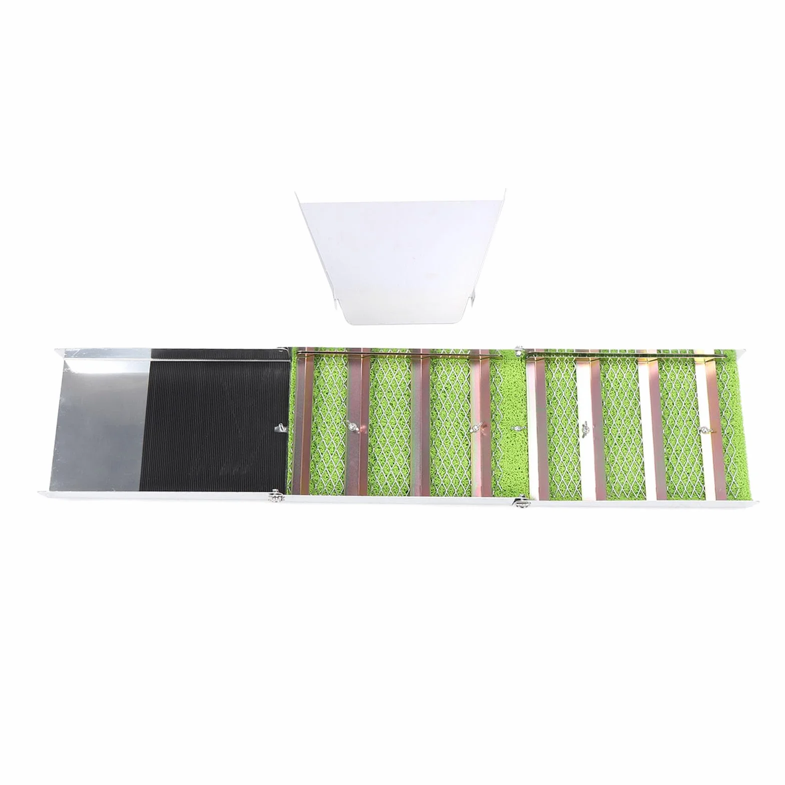 Fabater Zusammenklappbare Goldwaschrinne aus Aluminiumlegierung, 50-Zoll-Goldwaschrinne, Tragbares Goldwasch- und Prospektionswerkzeug für Flüsse, Goldwaschen, Prospektion und