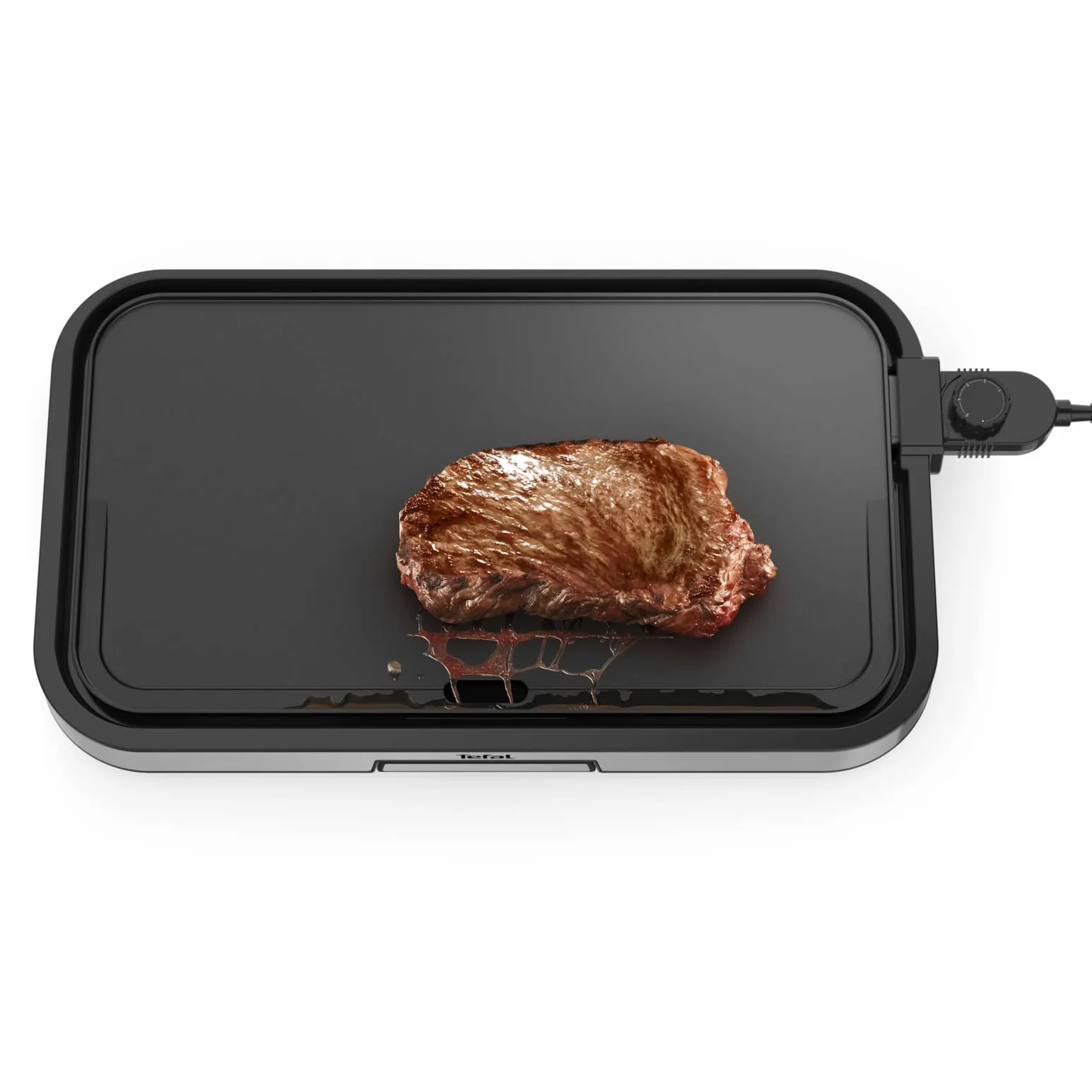 Tefal CB631D Giant Plancha Grill 12 Personen, XXL-Grillfläche, Antihaftbeschichtung, regelbarer Thermostat, ölfrei, gesundes Kochen, leicht zu reinigen, 2300 W, Edelstahl