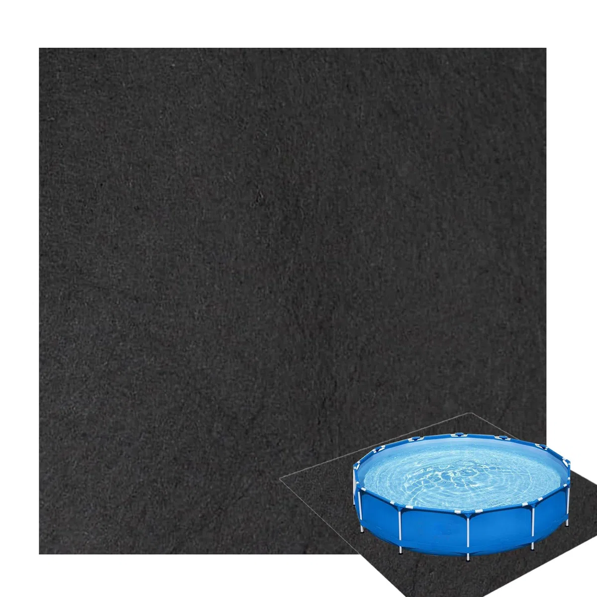 Whirlpool-Matte, Pool-Matten, Schutzboden, 4,5 m, quadratische Auskleidung, Pools, Boden, Geotextilschutz, rutschfeste Unterlage, 400 cm quadratisch, Bodenschutzmatte, Bauschutzmatte, verhindert