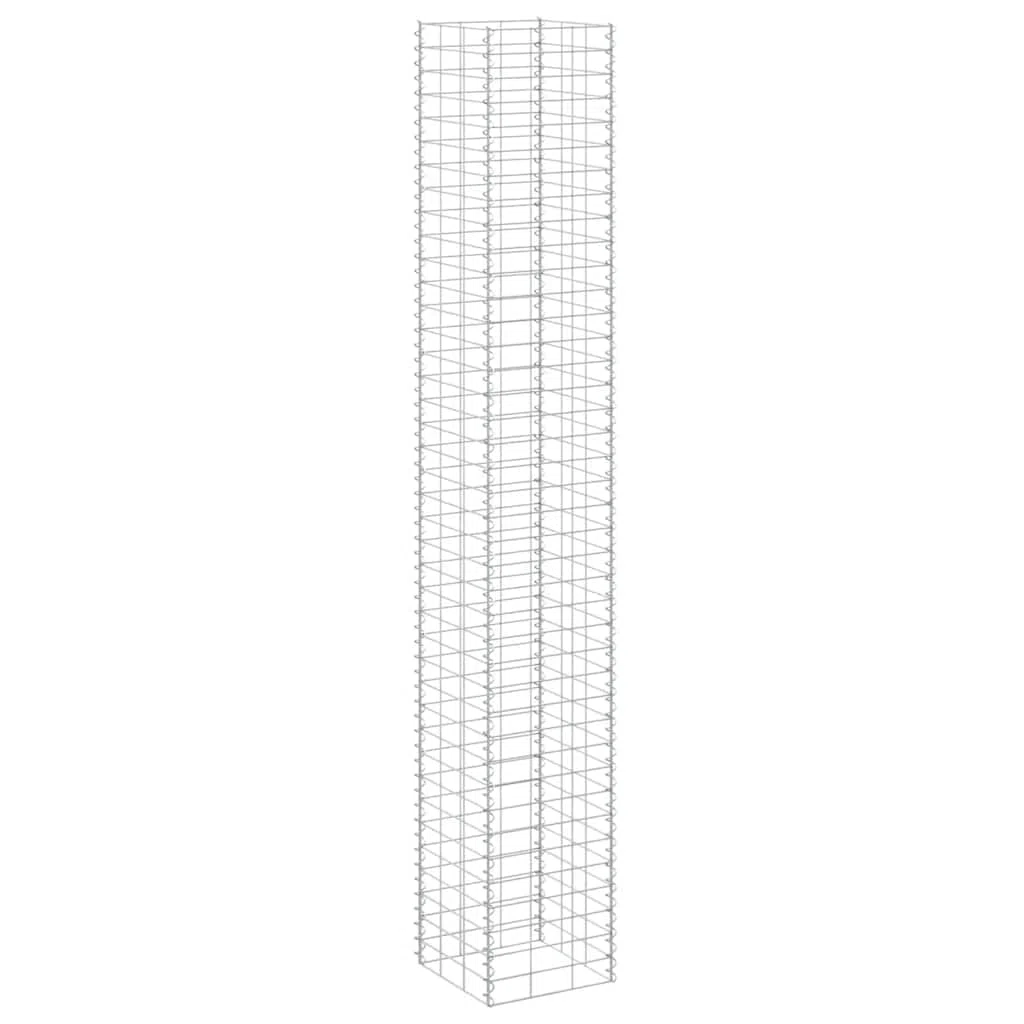 vidaXL 3X Gabione Hochbeet Gabionen Steinkorb Gabionenkorb Pflanzkorb Blumenkasten Pflanzkübel Steingabionen Wand Mauer 30x30x200cm Eisen