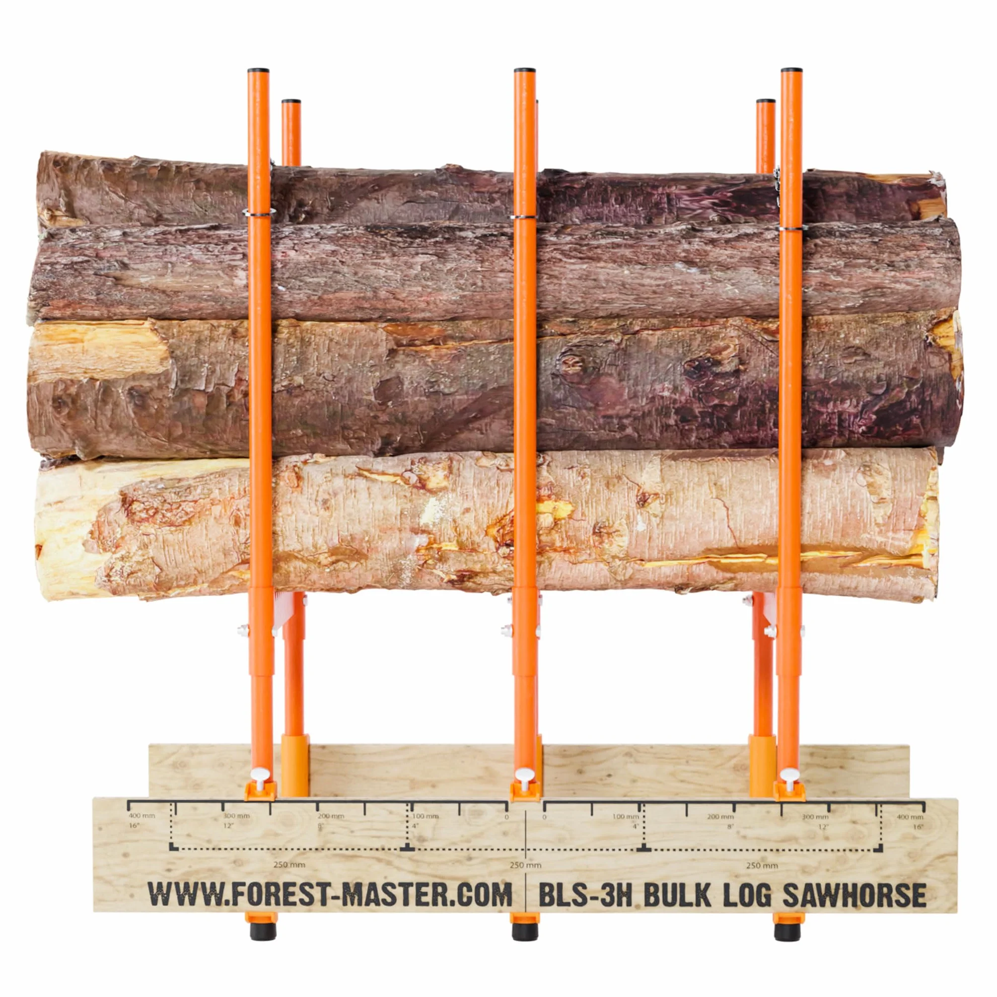 Forest master Mehrfachholzhalter Sägebock H3 (neues Modell) Kettensägenschnitt Holzhalter Tragkraft 250kg inkl. Holzstützen